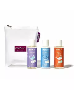 Mini-U Hair and Skincare set: Honey Cream Shampoo 100ml + Honey Cream Conditioner 100ml + Tropical Berries Hair & Bodywash 100ml