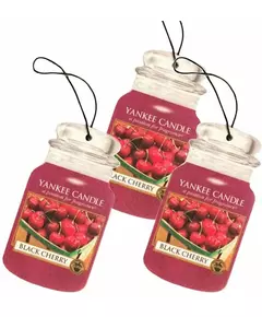 Yankee Candle Car Jar Bonus Pack a set of Black Cherry car fragrances 3 pieces