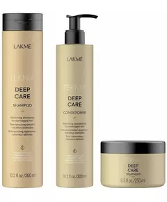 Lakme Tkn Retail Pack Deep Care : Shampooing 300 ml + Après-shampooing 300 ml + Traitement 250 ml