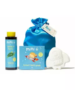 Mini-U Raspberry Rocket Gift Set Bubble Bath 250 ml+Rocket Bath Bomb 150 g