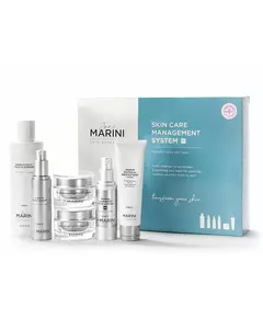 Jan Marini Skin Care Management System tinted for dry/very dry skin: Bioglycolic face Cleanser 237ml + C-Esta face serum 30ml + Bioclear face cream 28g + Age Intervention face cream 28g + Luminate face lotion 30ml + Physical protectant tinted SPF 45 57g