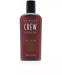 American Crew 3in1 Teebaum Shampoo, Spülung und Körperreinigung 100ml