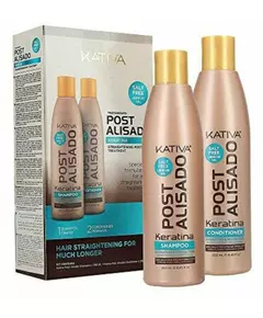 Shampoo and conditioner Keratin Kit Kativa Post Alisado (2 units)