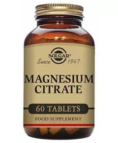 Solgar Magnesium Citrate 60 comprimés.