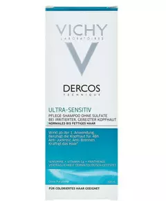 Shampooing apaisant pour cheveux normaux à gras Vichy Dercos Ultra Apaisant 200 ml