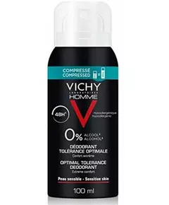 Vichy Homme Déodorant Spray pour Peaux Sensibles 100 ml