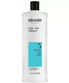 Nioxin System 3 Shampoo for coloured and damaged hair with slight weakening 1000 ml