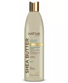 Après-shampoing au beurre de karité, à la noix de coco et à l'huile de marula de Kativa 550 ml