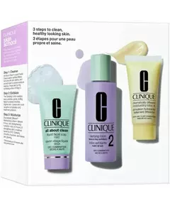 Clinique 3 Step System Set for dry and combination skin (3 items)