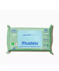 Bio Mustela Lingettes nettoyantes biodégradables 60 pcs