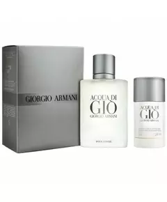 Set Giorgio Armani: Acqua di Gio Eau De Toilette For Men 100 ml + Acqua di Gio Anti-Perspirant Deodorant Stick For Men, 100 ml