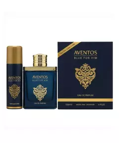 Set Fragrance World: Aventos Blue Eau De Parfum For Men 100 ml + Aventos Blue Body Spray, 100 ml