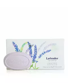 Geschenkset mit Stückseife Crabtree & Evelyn Lavander 3 Stück à, 3 Stück