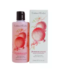 Crabtree & Evelyn Pomegranate Argan & Grapeseed Cleansing Shower Gel For All Skin Types, 250 ml