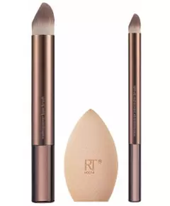 Make-up-Schwamm- und Pinselset mit Etui Real Techniques Makeupsaver 3 Stück, 3 Stück