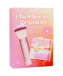 Set: Benefit Shellie Blush Kompaktpuder Warm Seashell-Pink 6 g + Benefit Powder Brush, 6 g