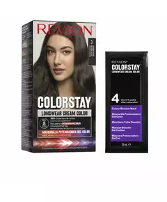 Revlon Color Stay Permanente Haarfarbe 03 Darkest Brown, 165 ml