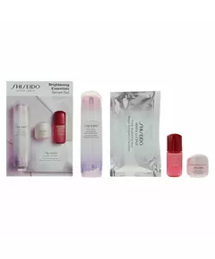 Set Shiseido: Brightening Essentials Pigment-Correcting Serum For Face 50 ml + Brightening Essentials Hydrating Serum For Face 10 ml *Miniature + Brightening Essentials Hydrating Gel Cream For Face & Neck 15 ml + Brightening Essentials Hydrating