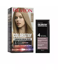 Revlon Color Stay Permanente Haarfarbe 8 Medium Blonde, 165 ml
