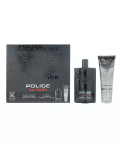 Set Police: Extreme Eau De Toilette For Men 100 ml + Extreme Shower Gel & Shampoo 2-In-1, 100 ml