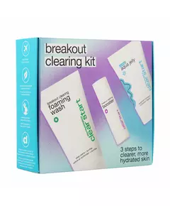 Clear Start Breakout Clearing Kit Set Dermalogica: Clear Start Aqua Jelly For Regulation Of Excessive Sebum Gel For Face 25 ml + Clear Start Cleanser Cleansing Foam 75 ml + Clear Start Booster Niacinamide Calming & Cooling Local Treatment Lotion For