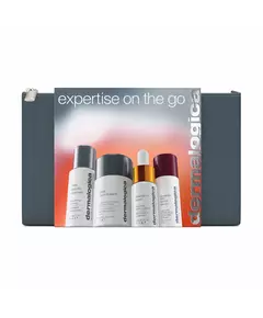 Expertise On The Go Set Dermalogica: Daily Glycolic Cleansing Cleansing Gel For Face 30 ml + Daily Microfoliant Exfoliating Exfoliating Powder 13 g + Biolumin-C Vitamin C Brightening Serum For Face 10 ml + Dynamic Skin Retinol Anti-Wrinkle Serum For