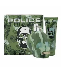 Set Police: To Be Camouflage Eau De Toilette For Men 75 ml + To Be Camouflage Hydrating Body Lotion, 75 ml