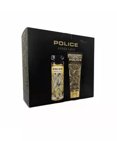 Set Police: Amber Gold Eau De Toilette For Women 100 ml + Amber Gold Hydrating Body Lotion, 100 ml