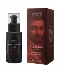 The Merchant Of Venice Byzantium Saffron Huile d'olive Hydratant et adoucissant Huile de pré-rasage, 50 ml