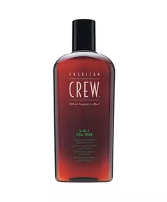 American Crew 3-In-1 Tea Tree Tea Tree Oil Hair Shampoo Conditioner & Shower Gel 3-In-1 For Moisturizing, 450 ml