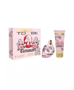 Set Police: To Be Tattooart Eau De Parfum For Women 40 ml + To Be Tattooart Body Lotion, 40 ml