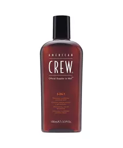 American Crew Classic Vegan Hair Shampoo Conditioner & Shower Gel 3-In-1 For Moisturizing, 100 ml