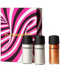 Sprinkle Of Magic Set MAC: Mini Loose Glitter Eyeshadow Gold 2.5 g + Mini Loose Glitter Eyeshadow Red 2.5 g + Mini Loose Glitter Eyeshadow Bronze, 2,5 g