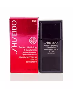 Shiseido Perfect Refining Feuchtigkeitsspendend Flüssige Grundierung D20 Reiches Braun SPF 15, 30 ml