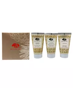 Gift Set Origins: Origins Body Wash 30 ml + Ginger Nourishing Hand Lotion 30 ml + Ginger Souffle Nourishing Body Cream, 30 ml