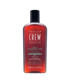 American Crew 3-In-1 Tea Tree Chamomile & Pine Hair Shampoo Conditioner & Shower Gel 3-In-1 Hydrating, 450 ml