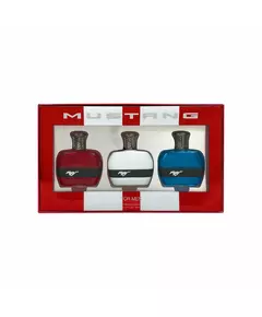 Set Ford: Mustang Blue Eau De Toilette For Men 30 ml + Mustang Red Eau De Toilette For Men 30 ml + Mustang White Eau De Toilette For Men, 30 ml