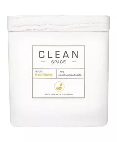 Clean Space Fresh Linens Scented Candle, 227 g
