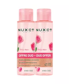 Set Duo Nuxe Very Rose Cleansing & Soothing Micellar Water For Sensitive Skin, 2 × 400 ml