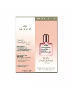 Huile Prodigieuse Florale Set Nuxe: Creme Prodigieuse Boost Smoothing Cream For Face 40 ml + Prodigieuse Florale Anti-Ageing Serum For Face, 40 ml