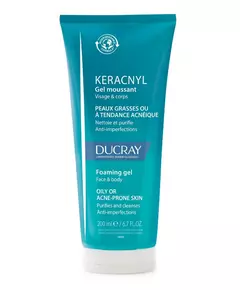 Ducray Keracnyl Biodegradable Fragrance Cleansing Shower Gel Face Oily, 200 ml
