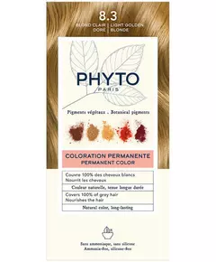 Phyto Phytocolor Teinture permanente pour cheveux 8.3 Light Golden Blonde, 112 ml