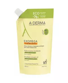 Exomega Control Emollient Shower Oil - Náhradní náplň do zvláčňujícího sprchového oleje pro suchou pokožku se sklonem k atopickému ekzému, 500 ml