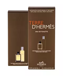 Set Hermes: Terre d'Hermes Eau De Toilette For Men Refill 125 ml + Terre d'Hermes Eau De Toilette For Men Refillable, 2 pièces