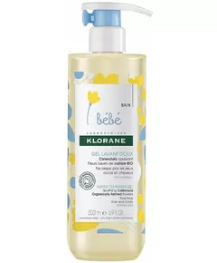 Klorane Baby Nettoyage doux Gel douche Pour les cheveux & le corps Tous les types de peau 500, 500 ml