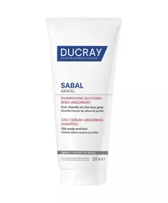 Ducray Sabal Argeal Kaolin Hair Treatment Shampoo Purifies For Oily Hair, 200 ml