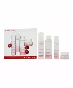 Set Clarins: White Plus Hydrating Day Emulsion For Face 75 ml + White Plus Brightening Cleansing Foam 150 ml + White Plus Brightening Lotion For Face 200 ml + White Plus Brightening Gel Mask For Face, 75 ml