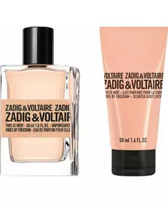 Set Zadig & Voltaire: This Is Her! Vibes Of Freedom Eau De Parfum For Women 50 ml + This Is Her! Vibes Of Freedom Hydrating Body Lotion, 50 ml
