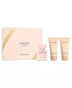 Set Narciso Rodriguez: Cristal Eau De Parfum For Women 50 ml + Cristal Hydrating Body Lotion 50 ml + Cristal Cleansing Shower Gel All Over The Body For All Skin Types, 50 ml