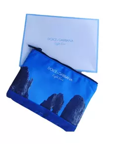 Dolce & Gabbana Light Blue Toiletry GWP Textile Pouch Blue